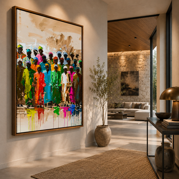Quadro de Arte Africana Colorida | WitDecor